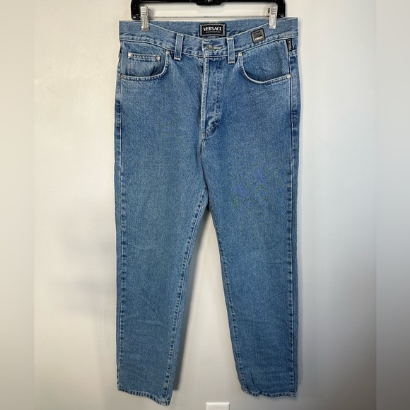 Versace Other - Versace Jeans Couture Mens Straight Leg Button Fly Jeans Size 32x34 Classic Wash